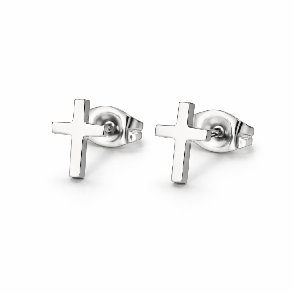 ANCHORED CROSS EARRING