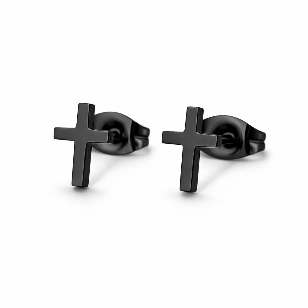 ANCHORED CROSS EARRING